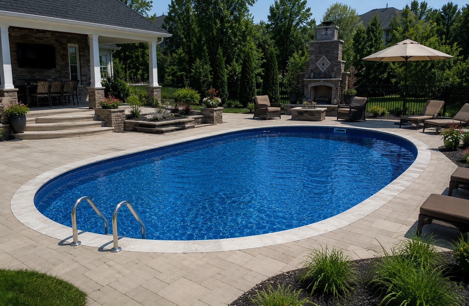 Luxury inground pool